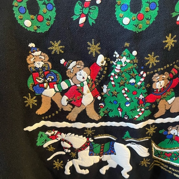 Vintage TEE DEES Christmas NOEL NOEL Sweater - Picture 5 of 10